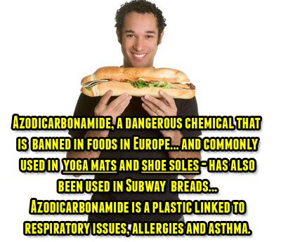 Photo: Subway discontinued bread products containing a harmful chemical in the US. Photo credit: www.selfsustainablelife.com
