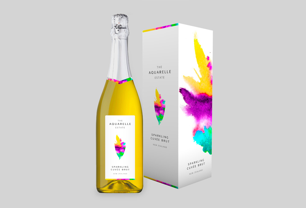 Pic. Package design for Aquarelle Wines for export