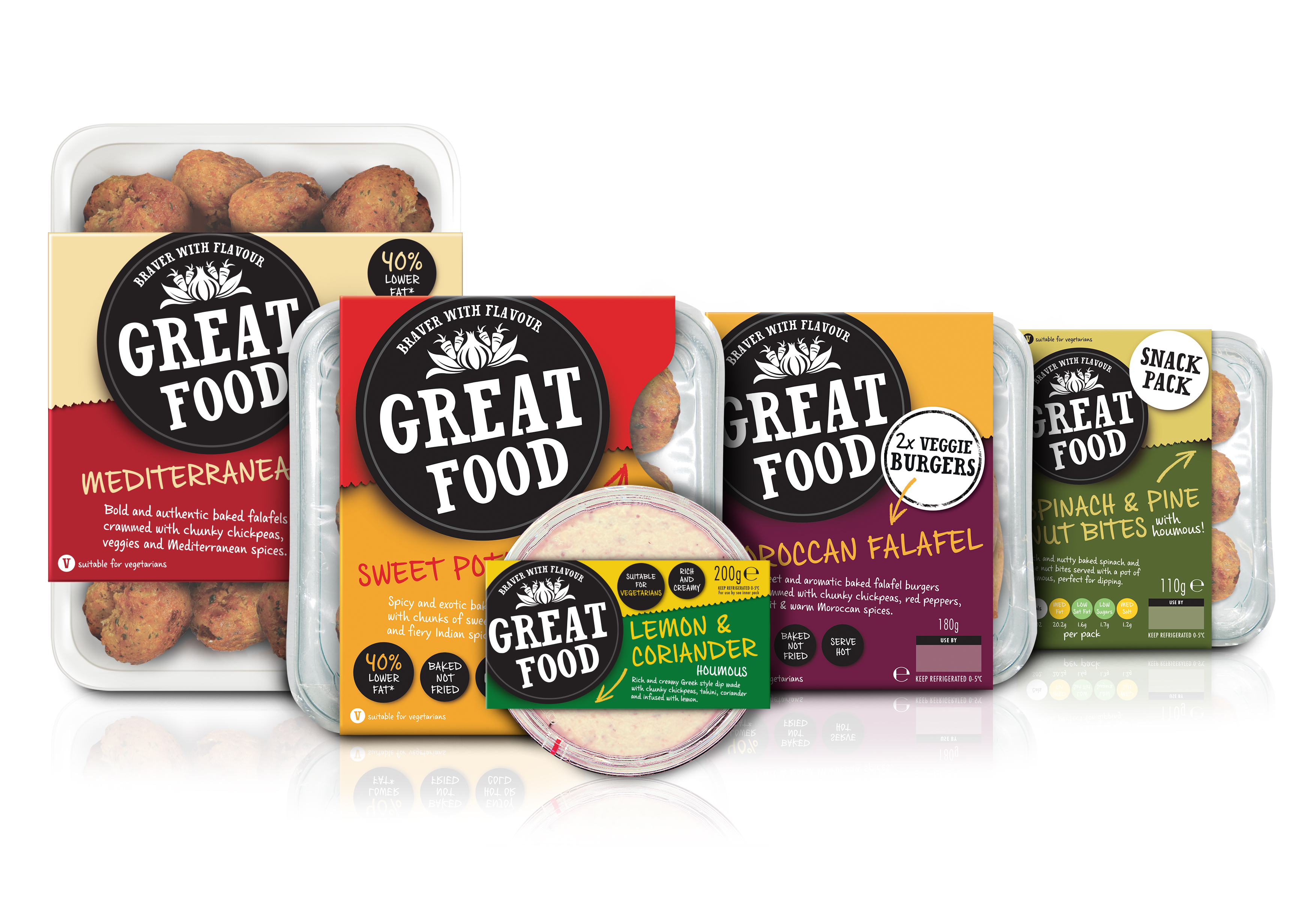 Pic. Packaging for the Great Food snacks range