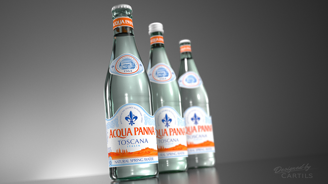 Photo: global redesign for Aqua Panna water