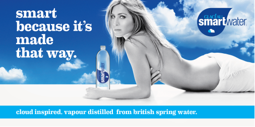 Photo: Jennifer Anniston is the spokesperson for glaceau smart water in both UK and US