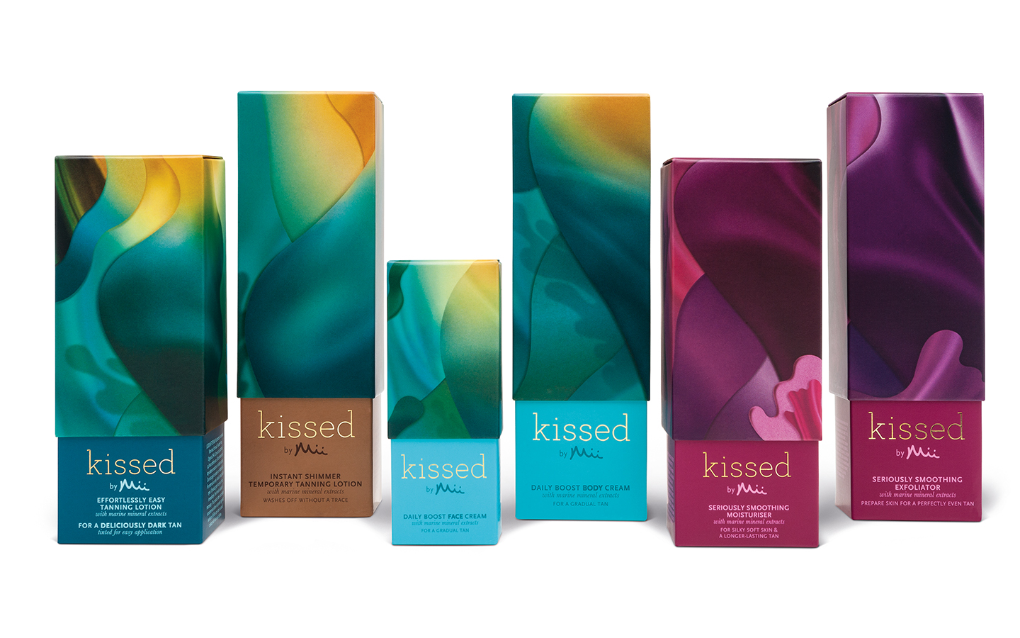 Photo: packaging for the tanning product range Kiss Mii