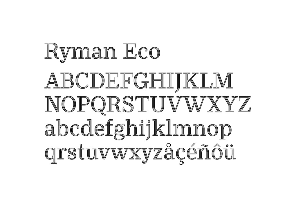 Ryman Eco Font _all alphabet