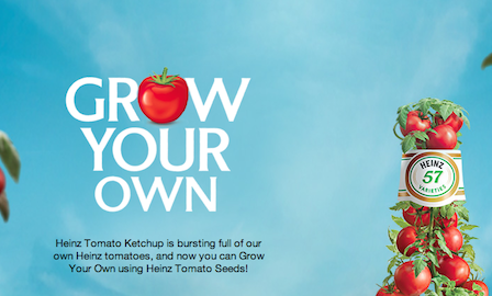 Pic.: a screen shot from the Heinz Facebook app "Grow Your Own"