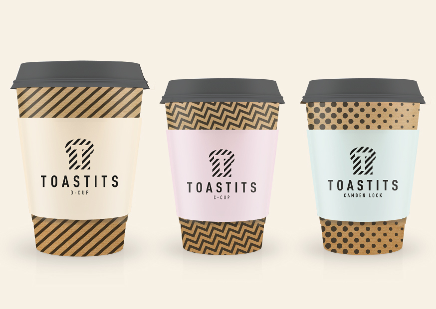 Photo: packaging and identity of Toastits, a new London's street-food brand