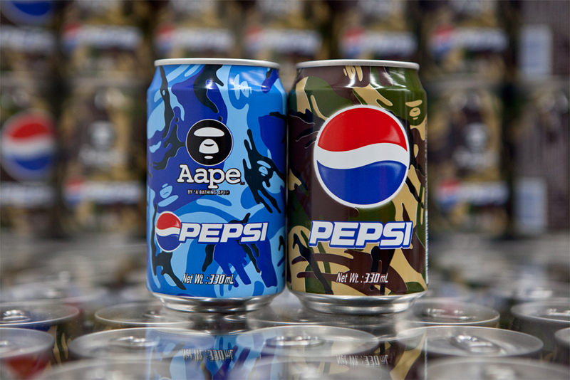 Pepsi and AAPE by A Bathing Ape Launch Camo Cans in Hong Kong — POPSOP