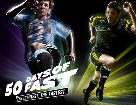 The ad Fast Vs Fast featuring David Villa Lionel Messi and Zinedine 