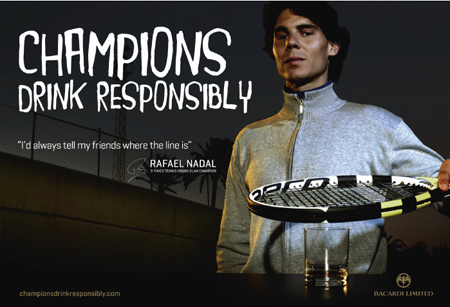 Рафаэль Надаль стал лицом кампании Bacardi Limited &#171;Чемпионы за ответственное употребление алкоголя&#187;