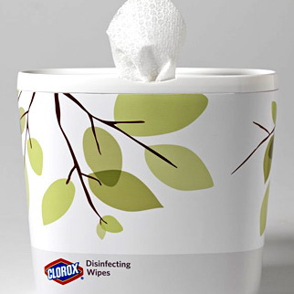Clorox introduces Décor packaging for wipes