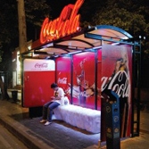 Open Happiness in Coca-Cola Refrigerator Bus Shelter Open Happiness in Coca-Cola Refrigerator Bus Shelter