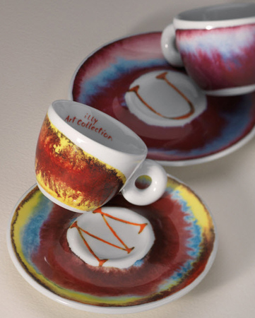 Illy illy Art Collection 2011 Francesco Clemente ESPRESSO Cup and Saucer 