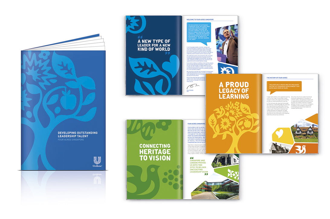 Photo: Unilever's Four Acres branding: logo and stationery materials