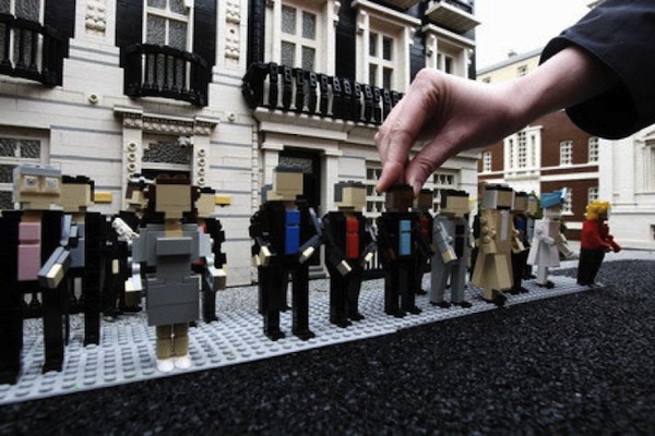 Photo: Lego people on the Lego street