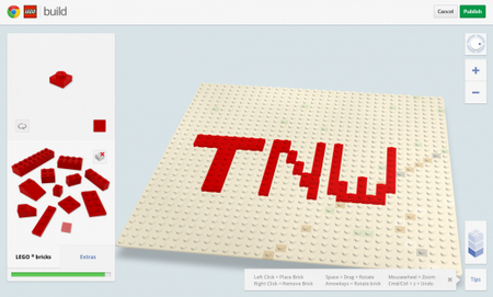 Virtual LEGO Blocks: Build with Chrome, Set on Google Maps