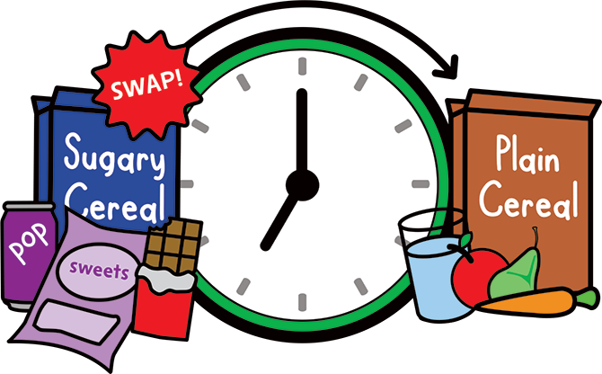Pic.: a "swap clock" image from the campaign's website