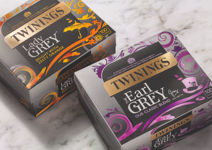 Photo: new package design for Twinings Classic and Earl Grey ranges