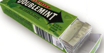 Картонная упаковка для жевательной резинки Wrigley’s Peppermint