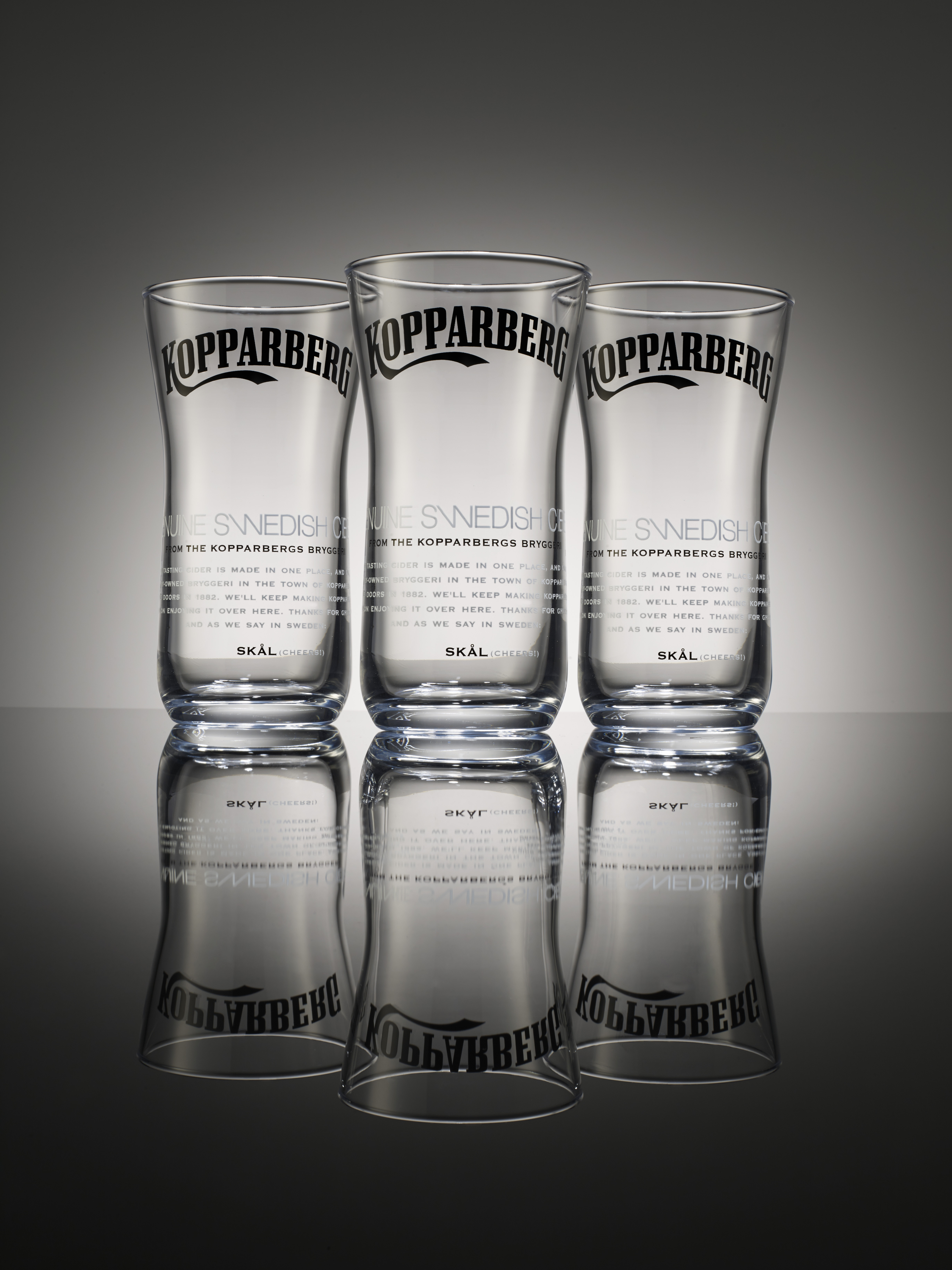 Photo: Glassware for the Kopparberg premium cider