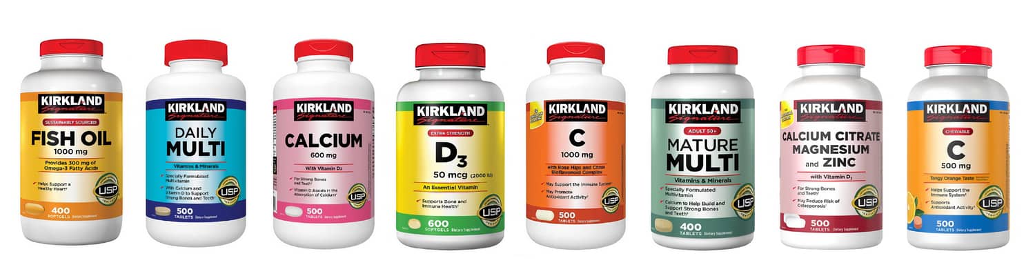 Kirkland. The best brand of vitamins for bulk purchases