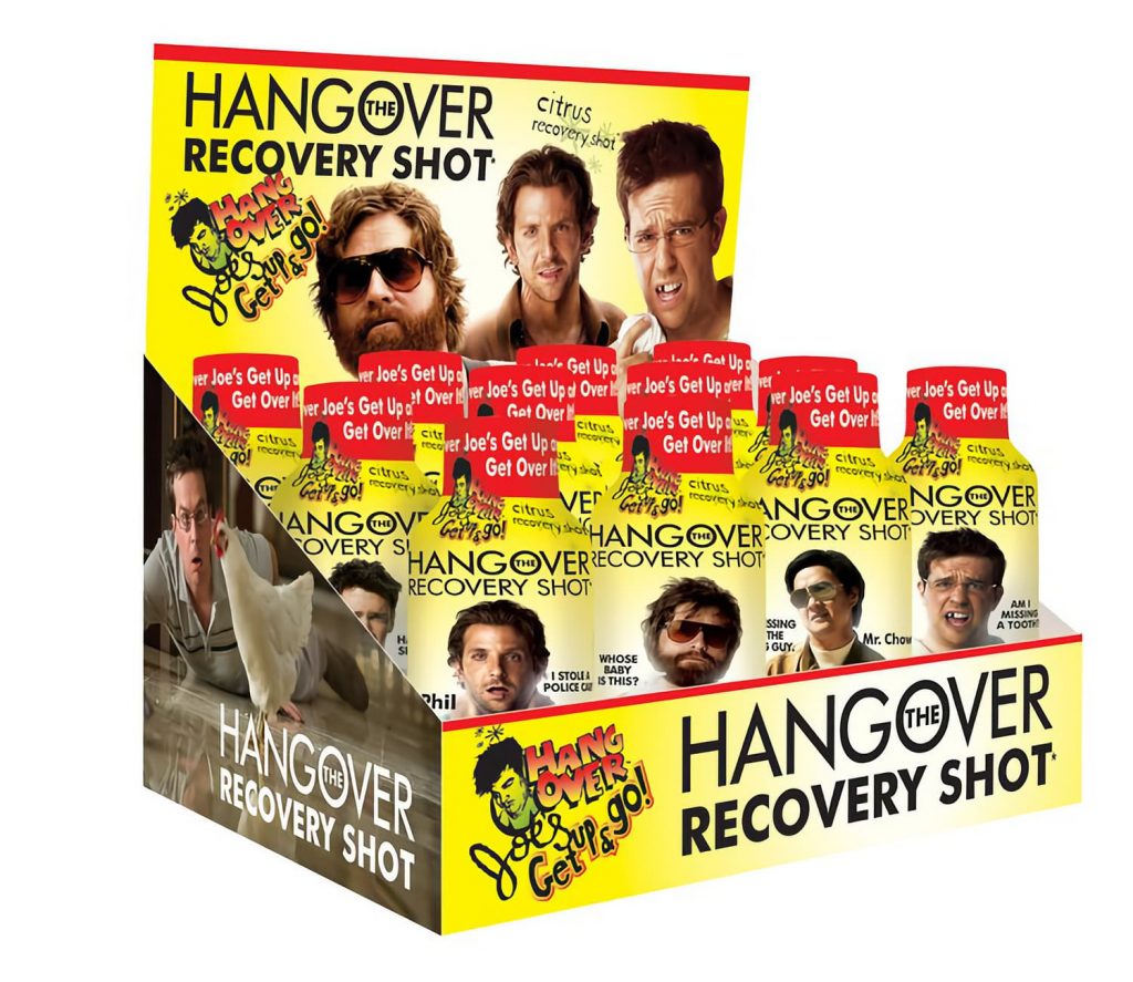 Launched a marketing campaign in which everyone who purchased a bottle of Hangover Recovery Shot received a discount code for cinema tickets