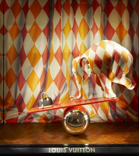 Artful Louis Vuitton Circus Window Display